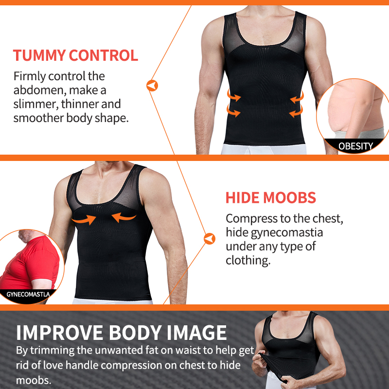 Men Shapewear Chest Compressio - Crossfit Weight Vest 评论和价格