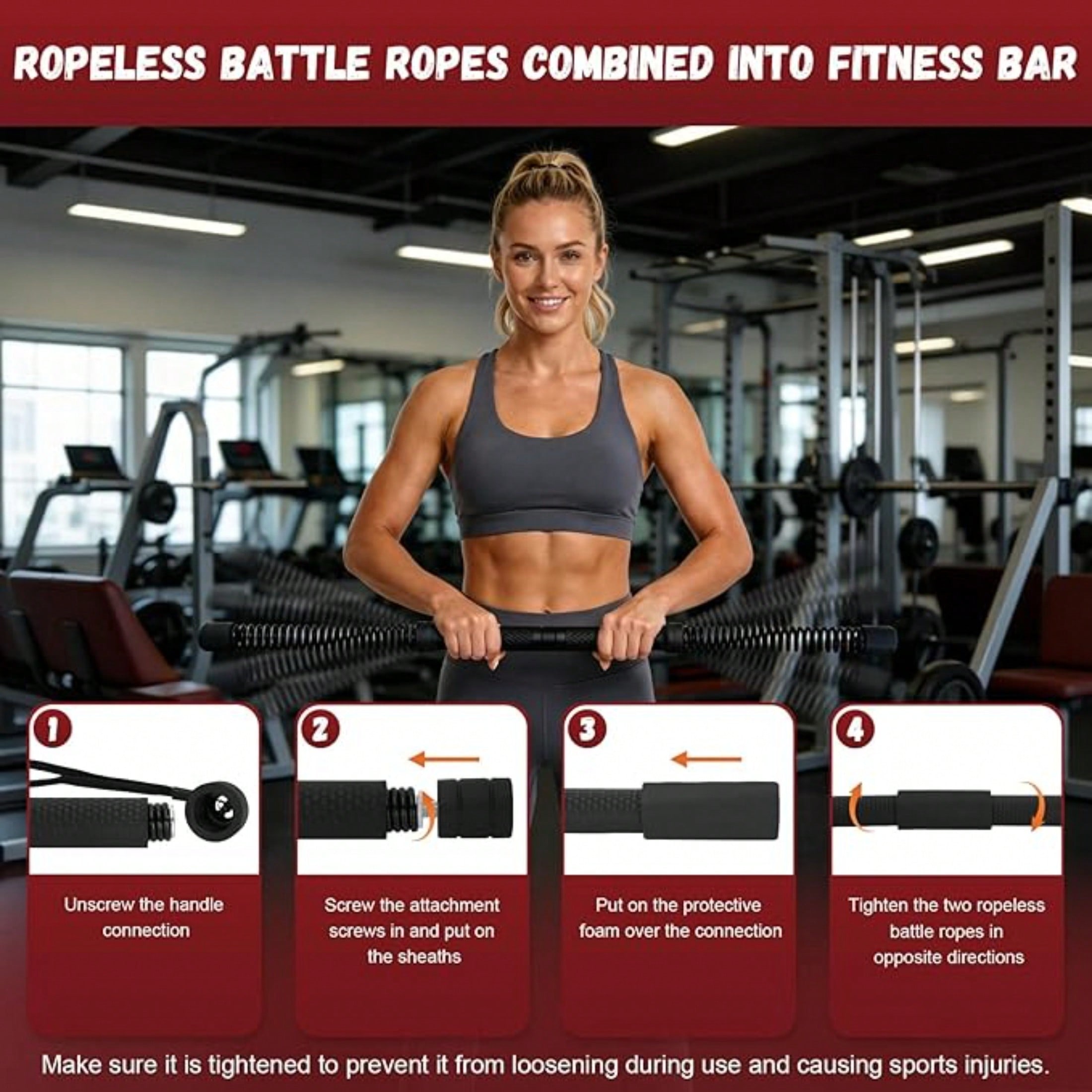 2-in-1 Upgraded Cordless Battl - Crossfit Gym Gear 评论和价格